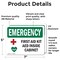 Signmission First Aid Kit AED Inside Cabinet With Symbol, 7 in W x Rectangle, Vinyl Decal OS-2PACK-EM-D-57-L-10369 - alternate 4